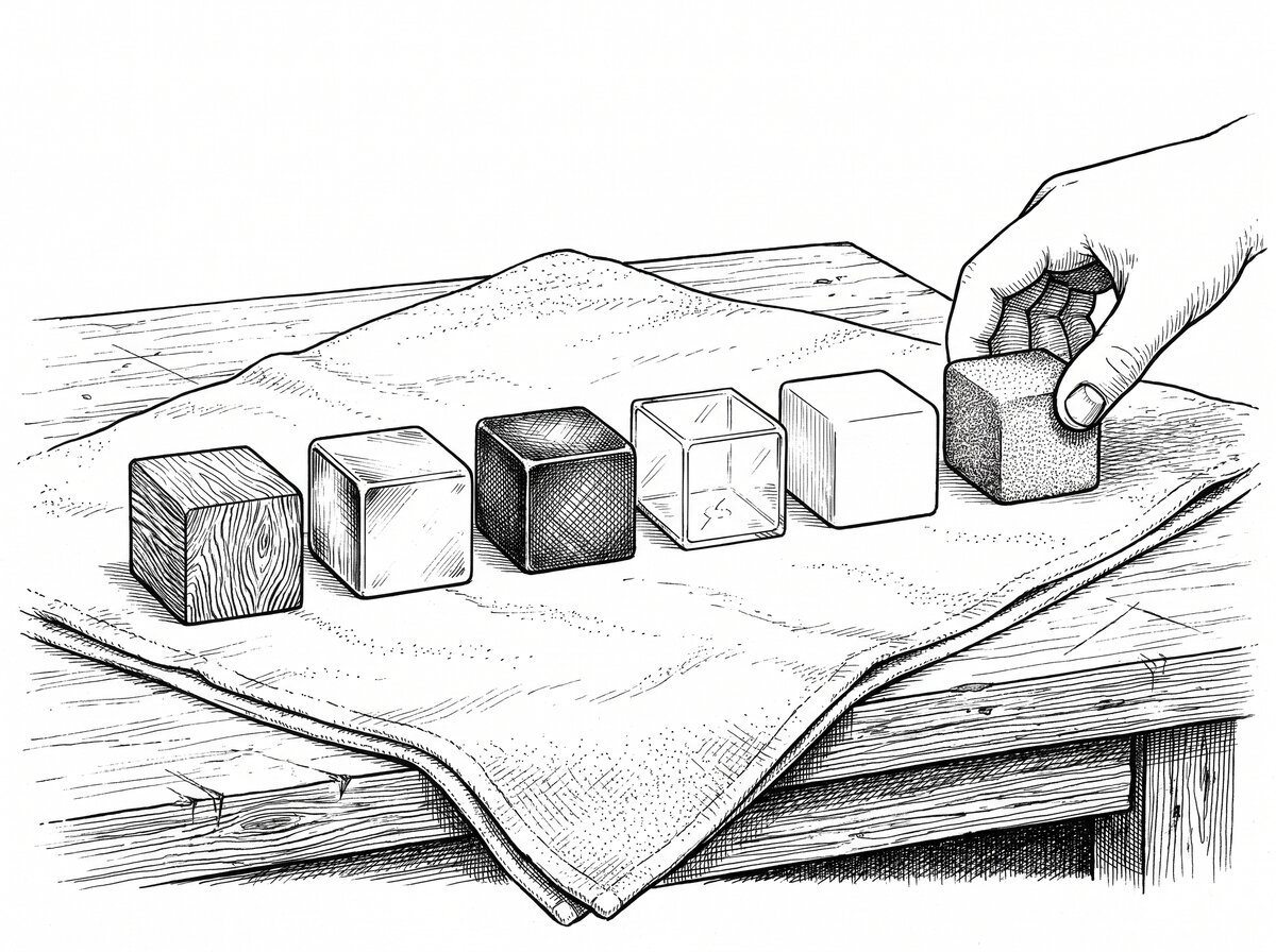 Same-Size Cube Line-Up