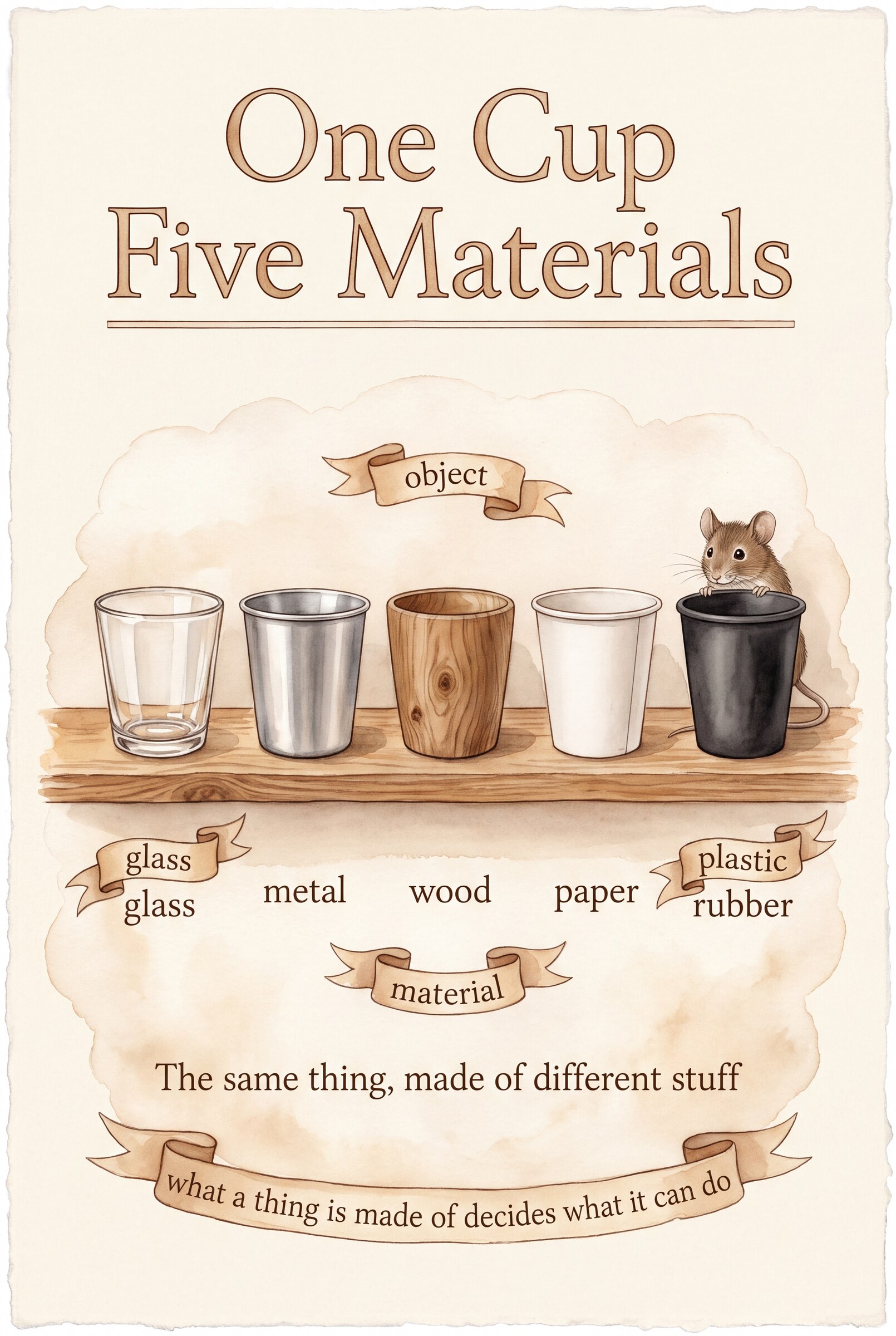 One Cup Five Materials